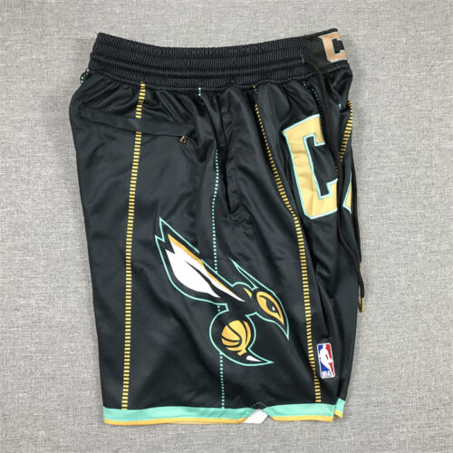 Charlotte Hornets Basketball White Pocket Stitched Shorts